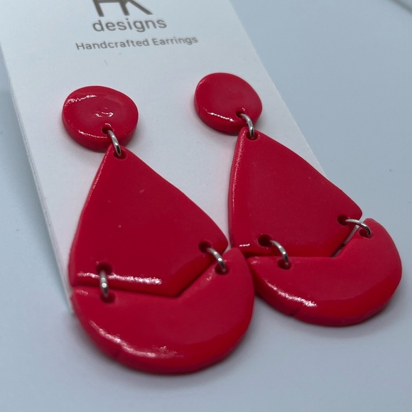 NWT Pink Handmade Earrings - Picture 5 of 13